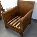 Jacques Leleu - Paire De Fauteuil En Merisier