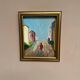 Original Swedish Oil on Panel – “Street Scene” by U. Ekshard – Signed – Dated 1971 – Vintage & Framed