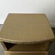 Vintage Lloyd Loom bedside cabinet champagne gold woven fibre 1930s-50s