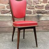 4 vintage mid-century Scandinavian chairs the curved wood of the 1950 Vosges