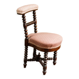 Louis XIII style chair in solid mahogany