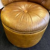 POLTRUNA 70's leather boudoir armchair
