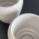 Pair of White Ceramic Candle Holders