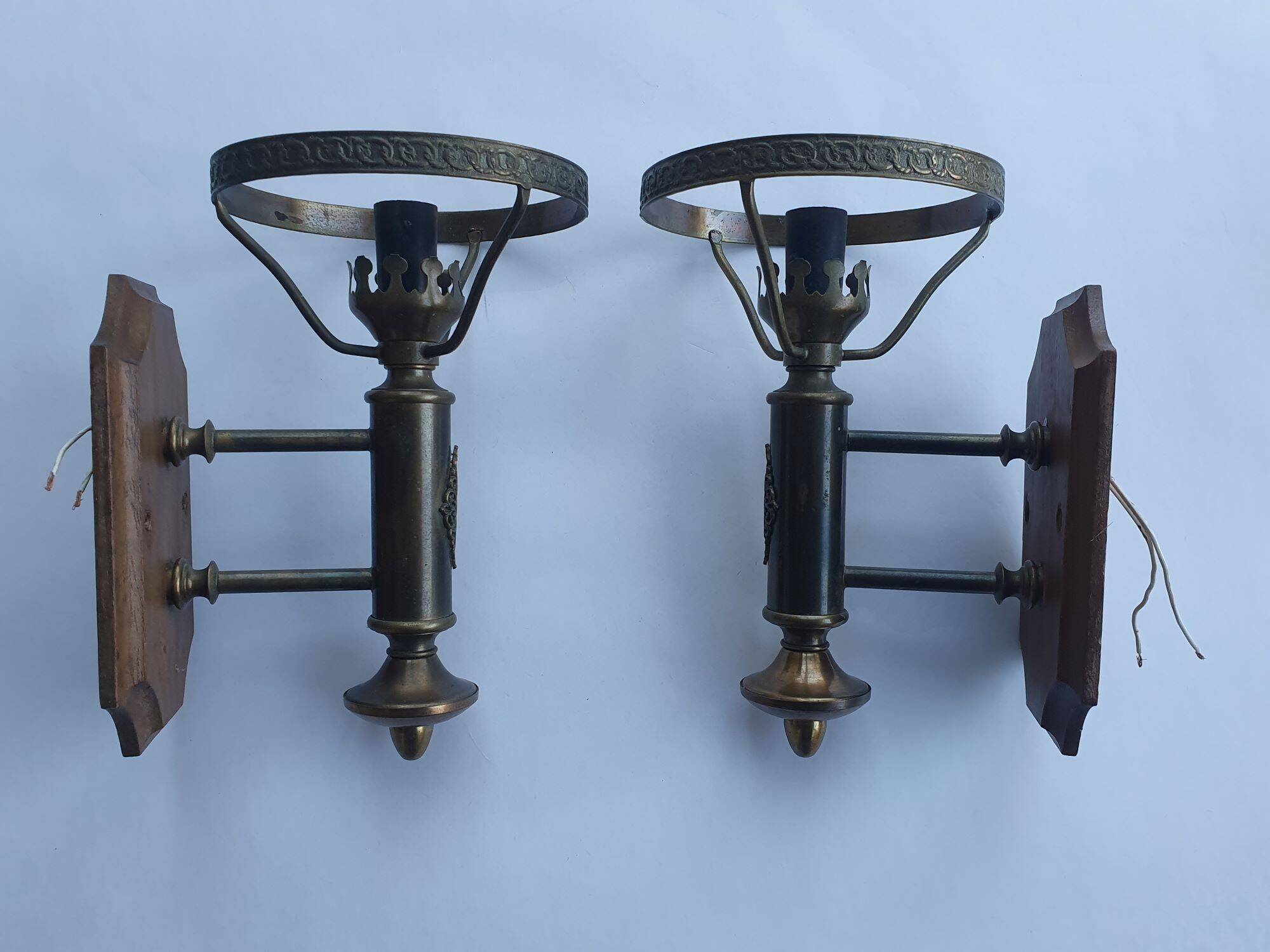 Pair of large vintage wall sconces