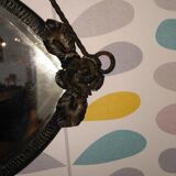 Mirror bevelled iron decorated roses 42x61cm