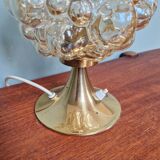 Bubbled glass table lamp, design Helena Tynell, 1970