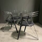 Set of 4 post modern 1980's dining chairs.