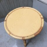 Rattan side table