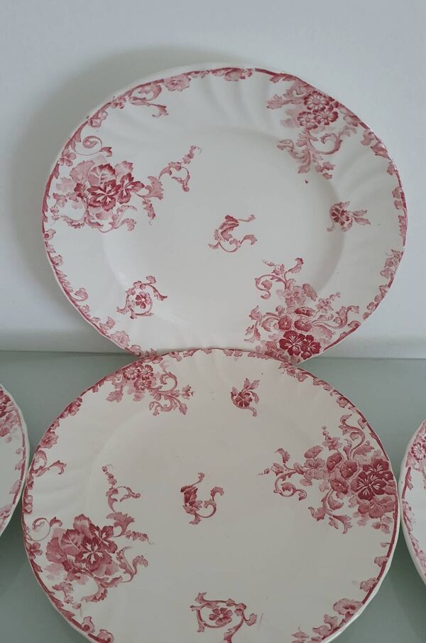 Lot de 6 assiettes Émaux de Longwy- modèle Beauvais - 1930s