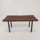 Bench in Teak with Brass Feet, Italy, 1950s