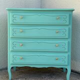 Vintage mint green chest of drawers 1950