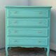 Commode vintage vert menthe 1950