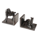 Black ceramic bookends horses