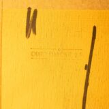 “The Twins”, bas-relief framed in oak wood and patinated copper.