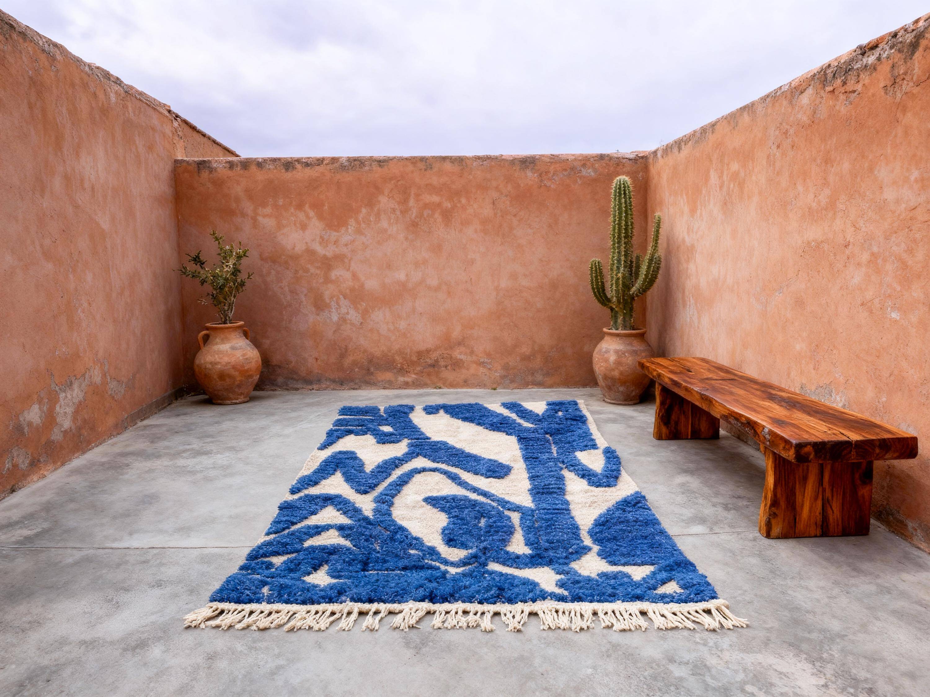 Traditional Moroccan handmade rug 2.5x1.5 m