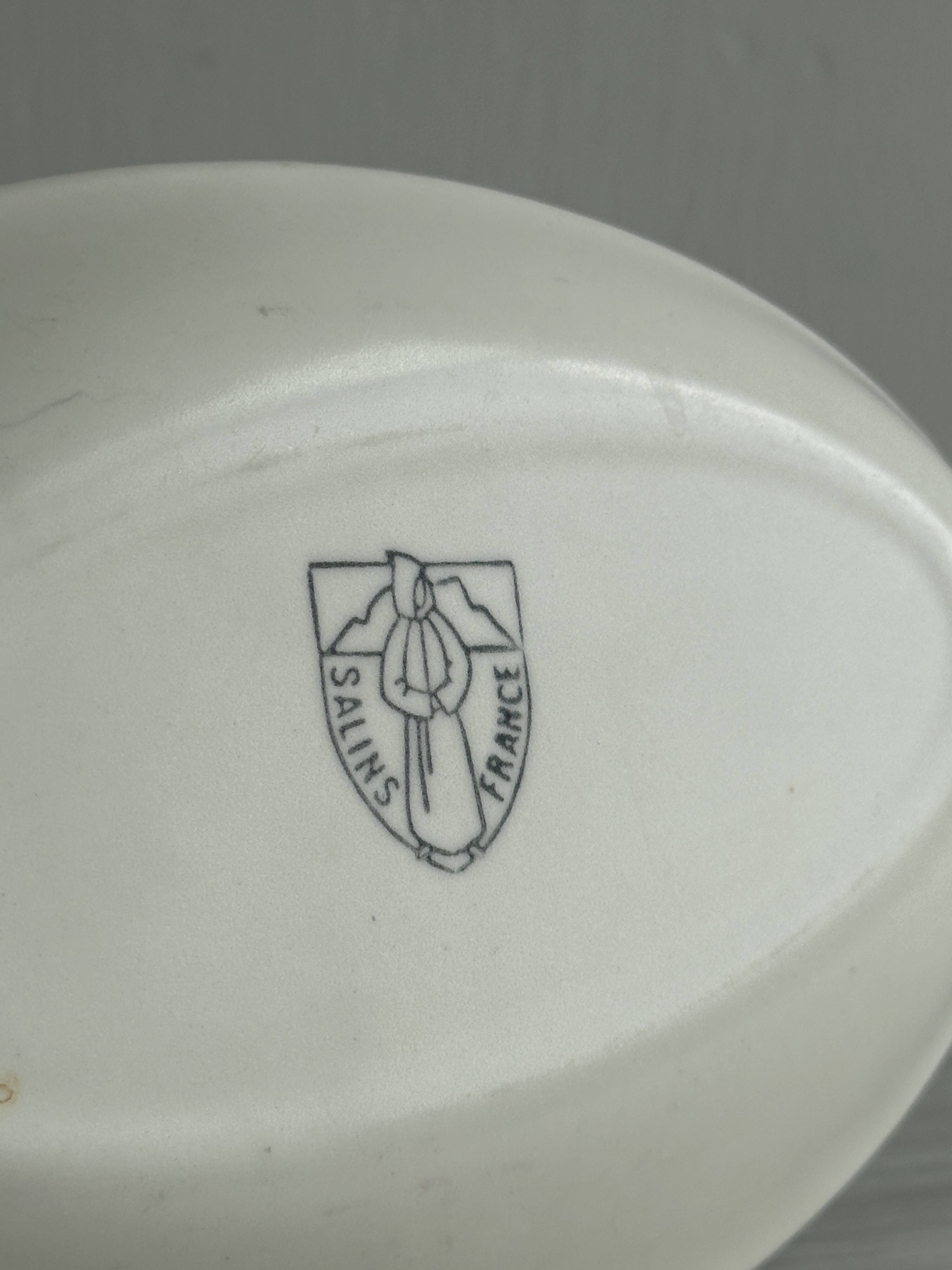 Vide poche, petit plat design noir et blanc Salins France.