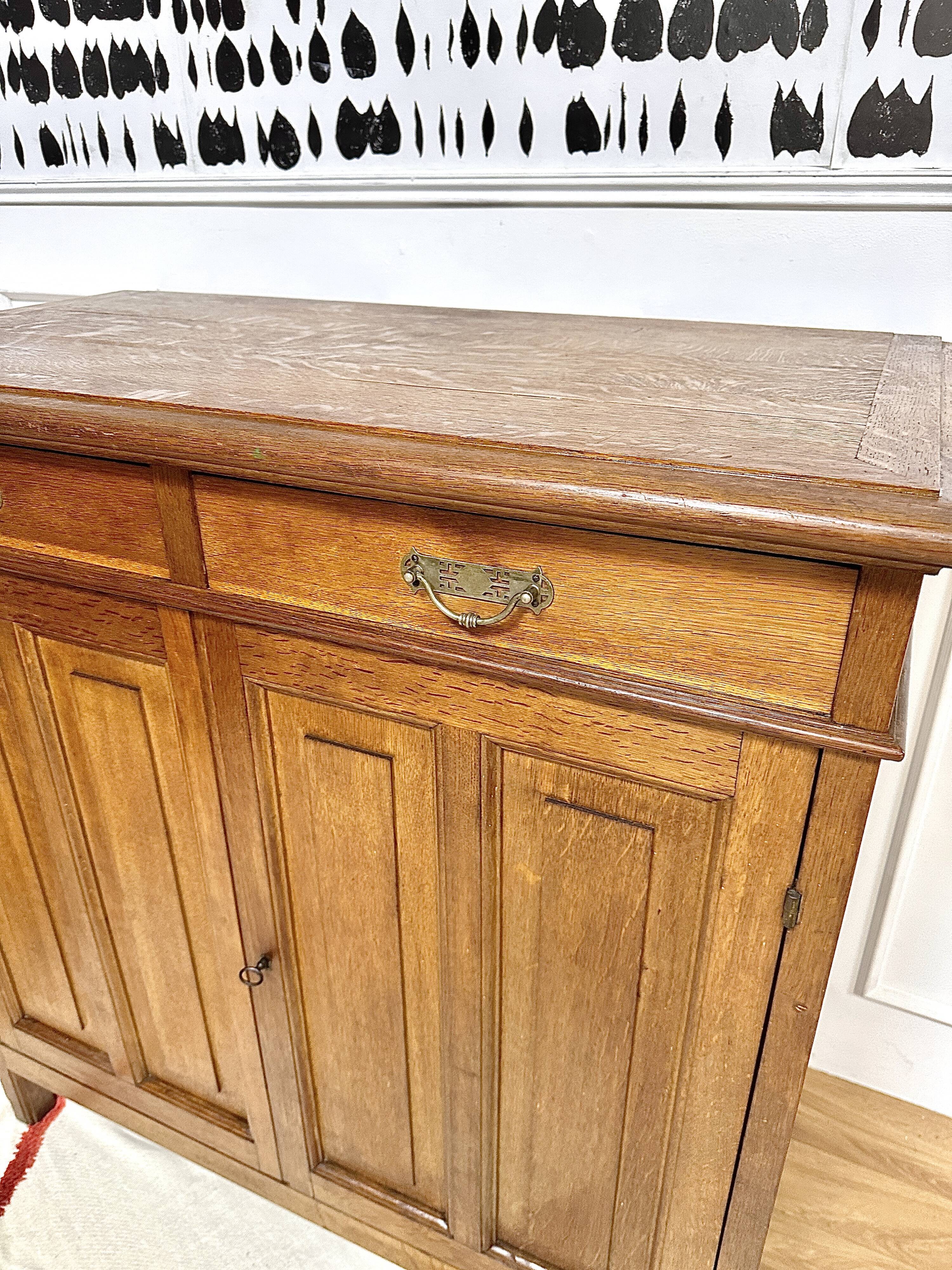 Vintage Parisian oak sideboard