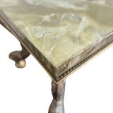 Vintage onyx coffee table with koi legs