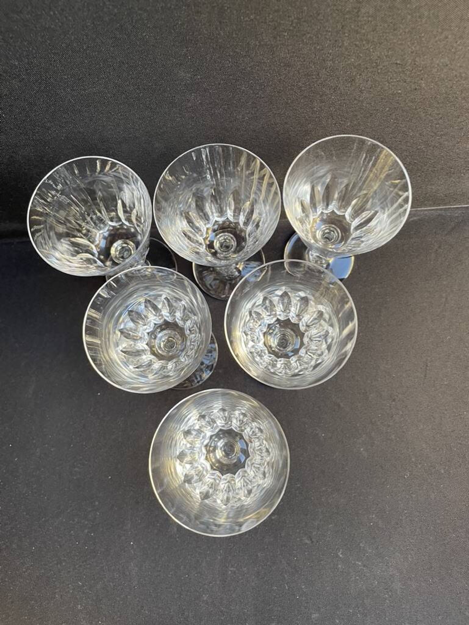 6 verres à vin baccarat service côte d’azur -taille n°3 - estampillés