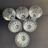 6 verres à vin baccarat service côte d’azur -taille n°3 - estampillés