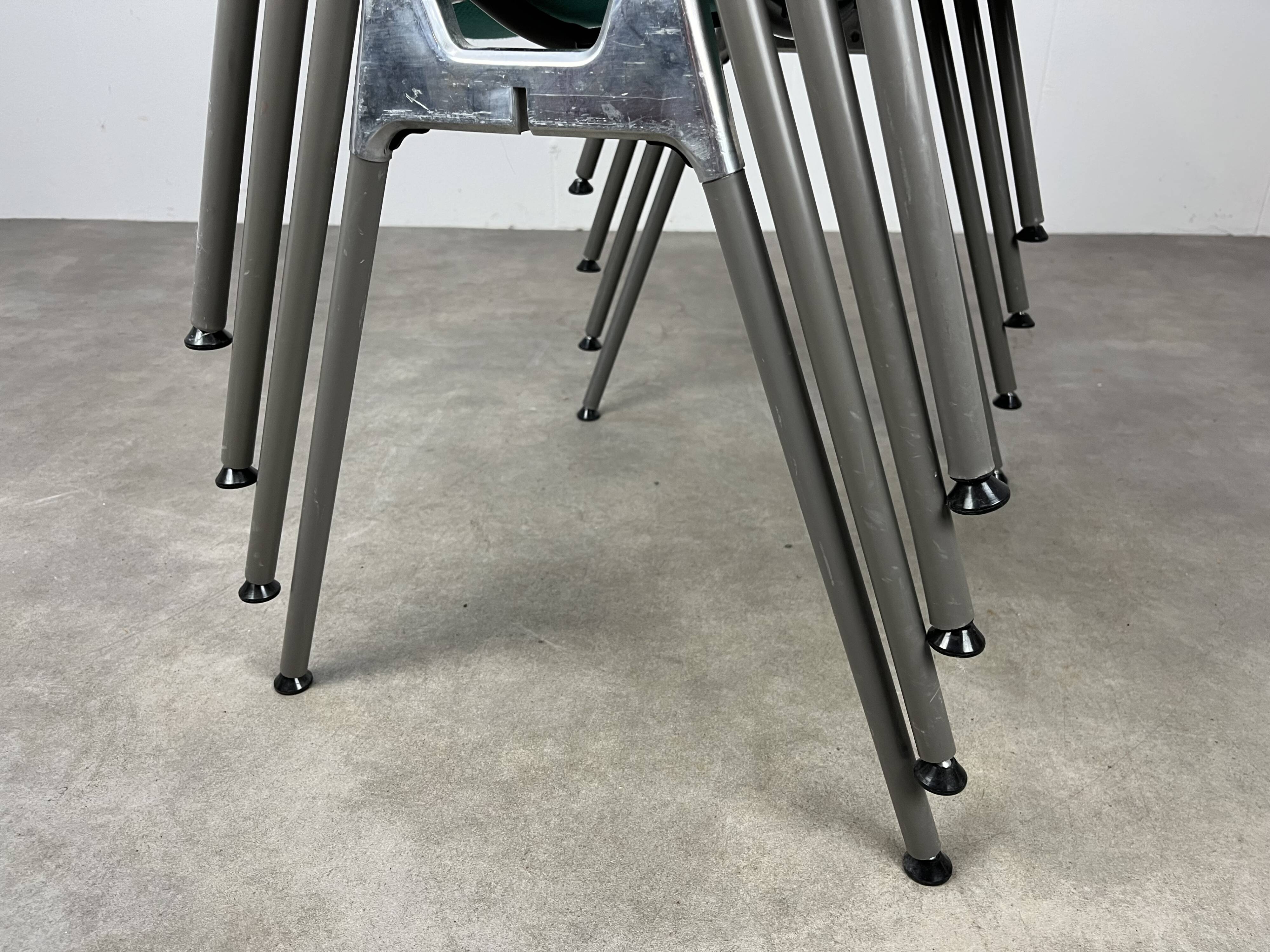 4 chaises DSC 106 vertes par Giancarlo Piretti pour Castelli 1970