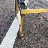 Table basse vintage plateau verre
