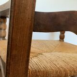 2 mulched armchairs in turned wood