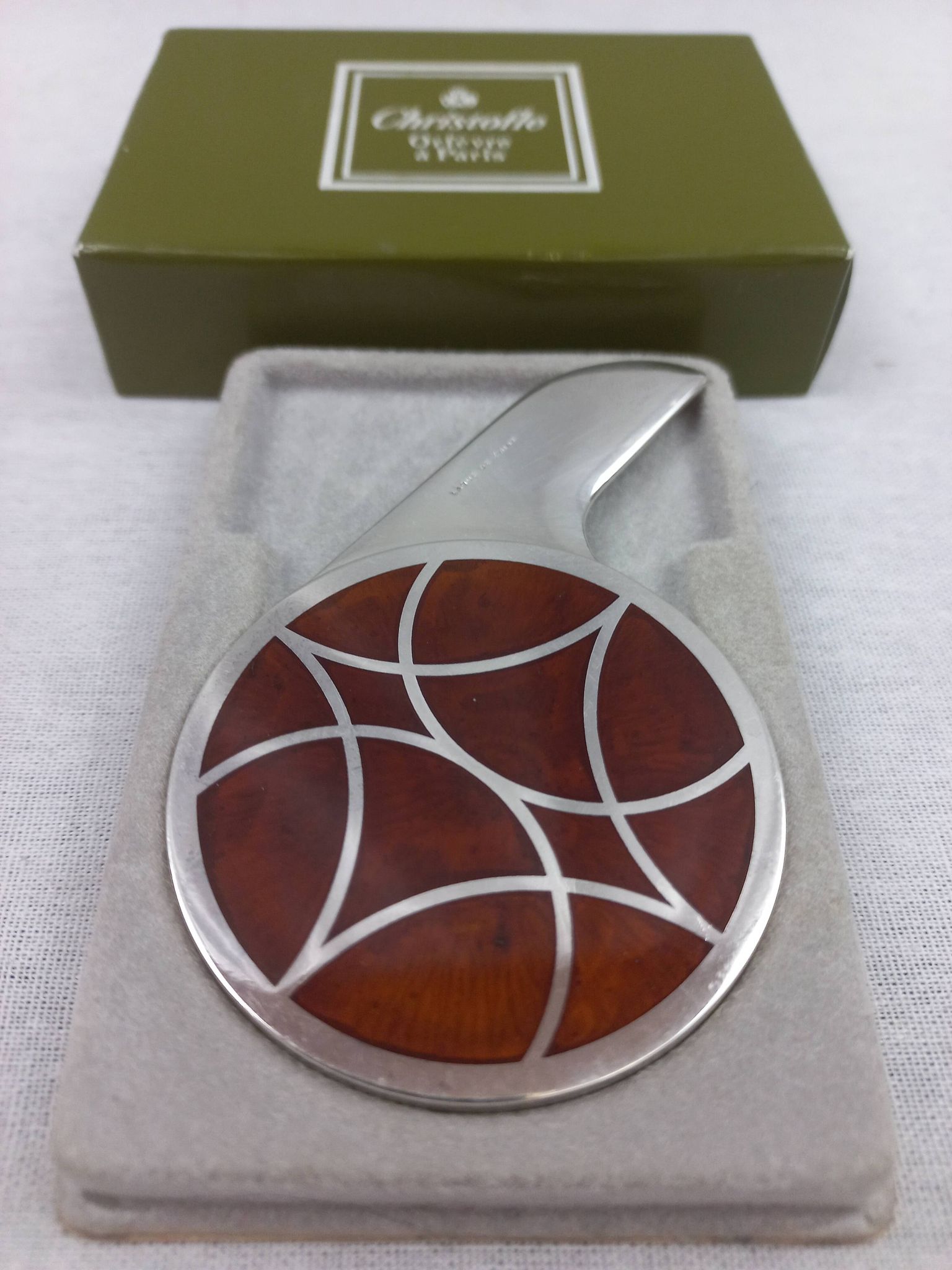 Christofle talisman sienna - paper opener letter opener lacquer china perfect condition
