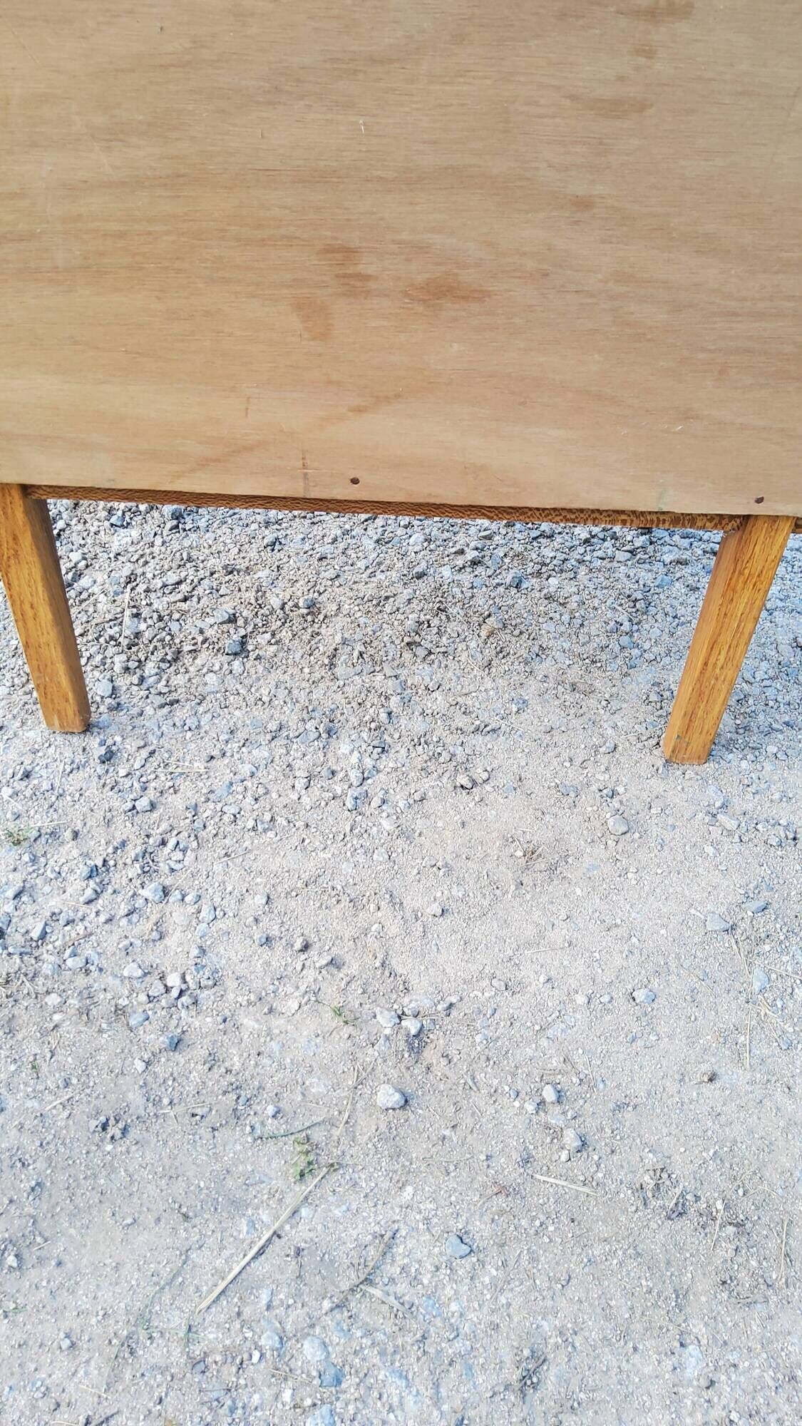 Library secretary of the 50s in blond oak compass feet