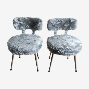 Grey moumoute chairs