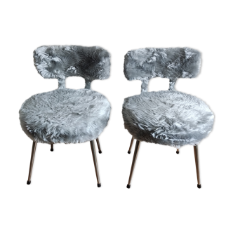 Grey moumoute chairs