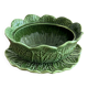 Fruit bowl with saucer in earthenware "Cabbage" - Bordallo Pinheiro