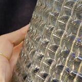 Pair of globe lampshades for wall lamp or lighting lamp in molded pressed glass