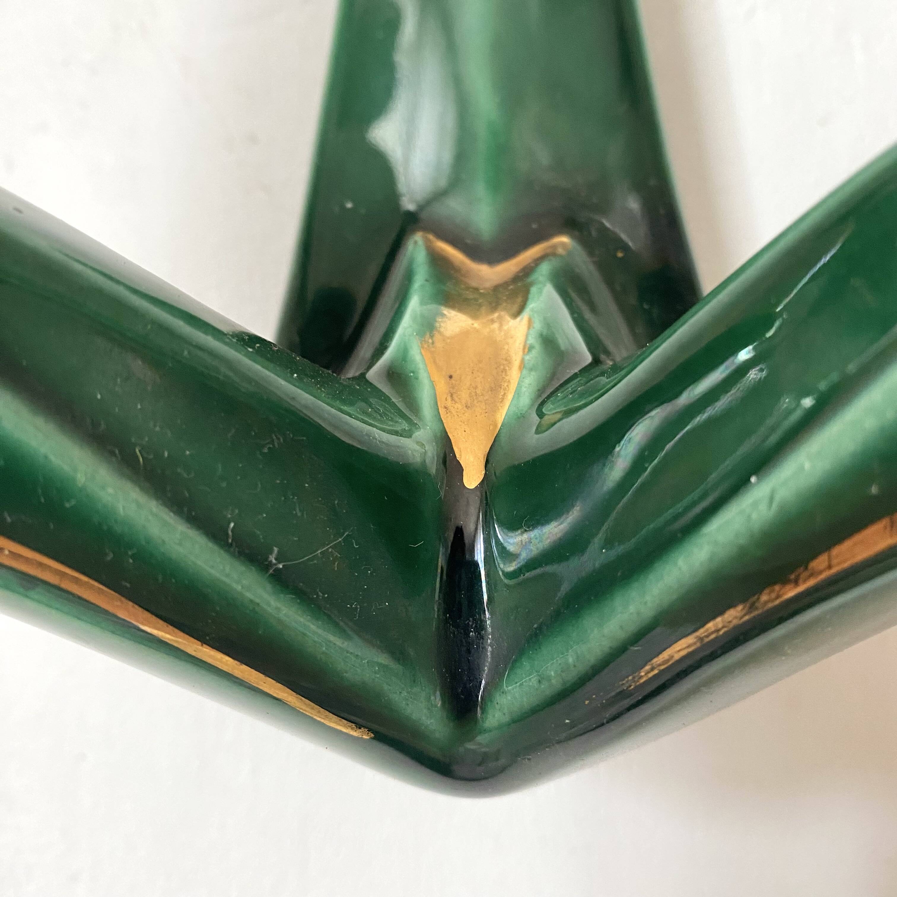Pair of double art deco ceramic wall lights