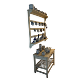 Wall shelf with table