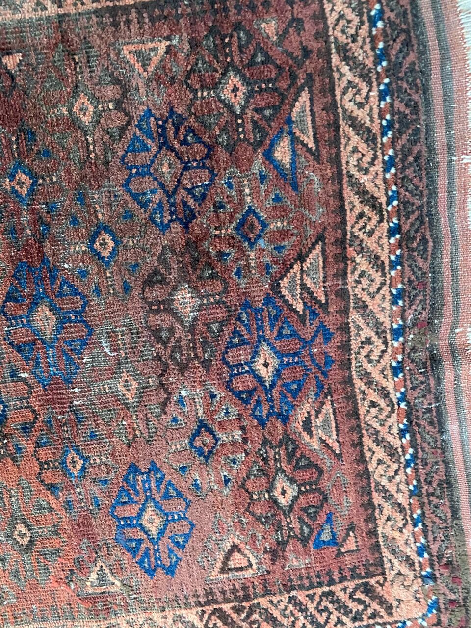 Old carpet Afghan Belutch 85x136 cm