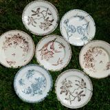 Set of 7 different iron earth plates
