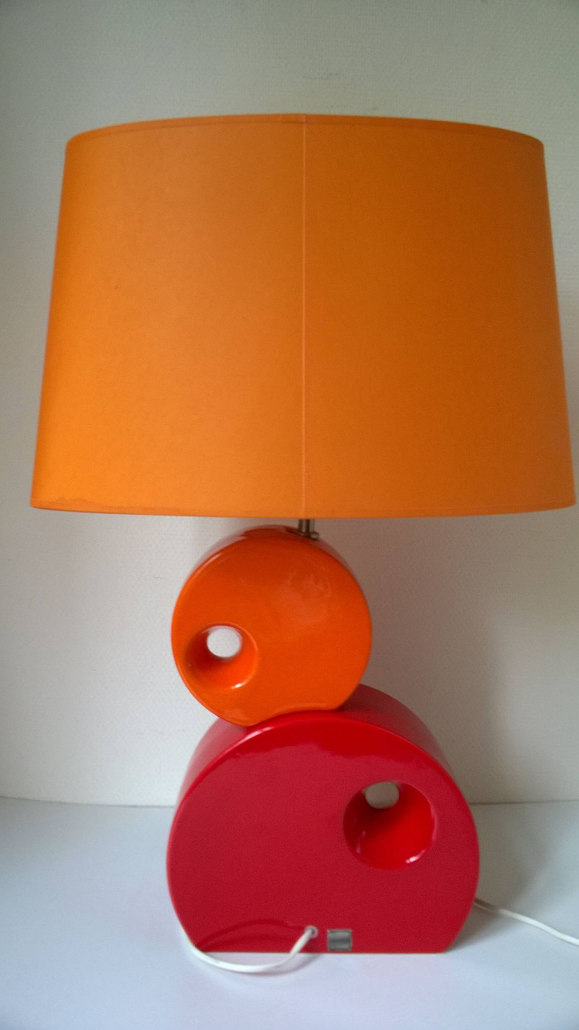 Lampe de table en céramique par Louis Drimmer, France 1980