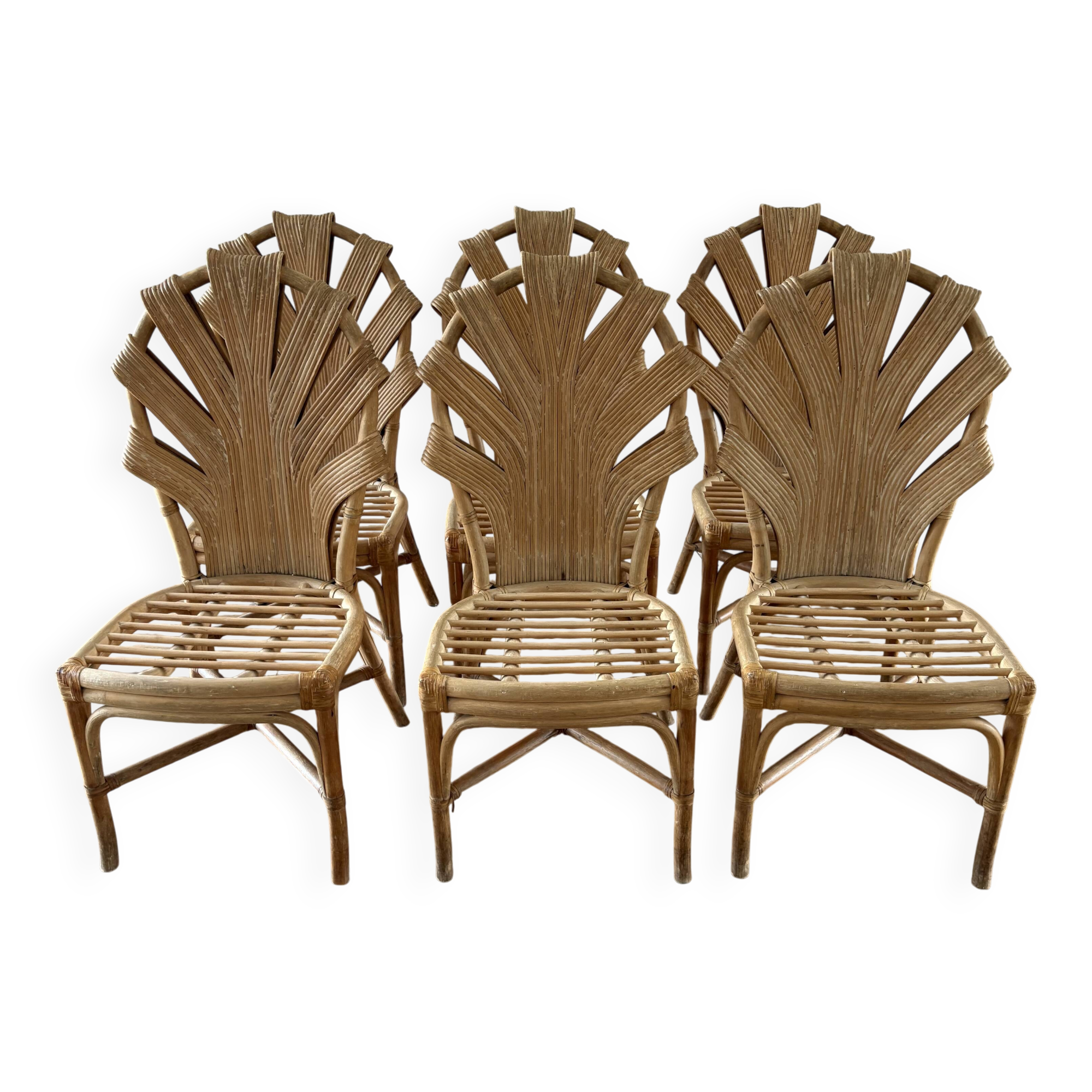 Vintage Palm Beach style rattan chair
