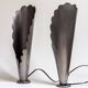 Paire de lampes en acier brossé⎮Années 60,70
