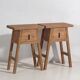 Ensemble de tables de chevet en bois massif. Ensemble de 2 pièces