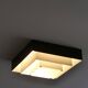 Ziggurat ceiling light Raak Amsterdam in black and white metal, 1960s.