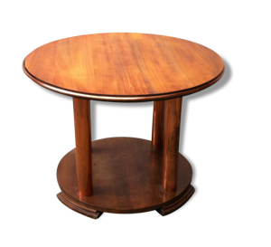 table gueridon moderniste 40 50 bar rangement 1950 meuble bois laiton