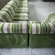 Large 7 piece modular / sectional sofa in striped upholstery, Germany, 70s
