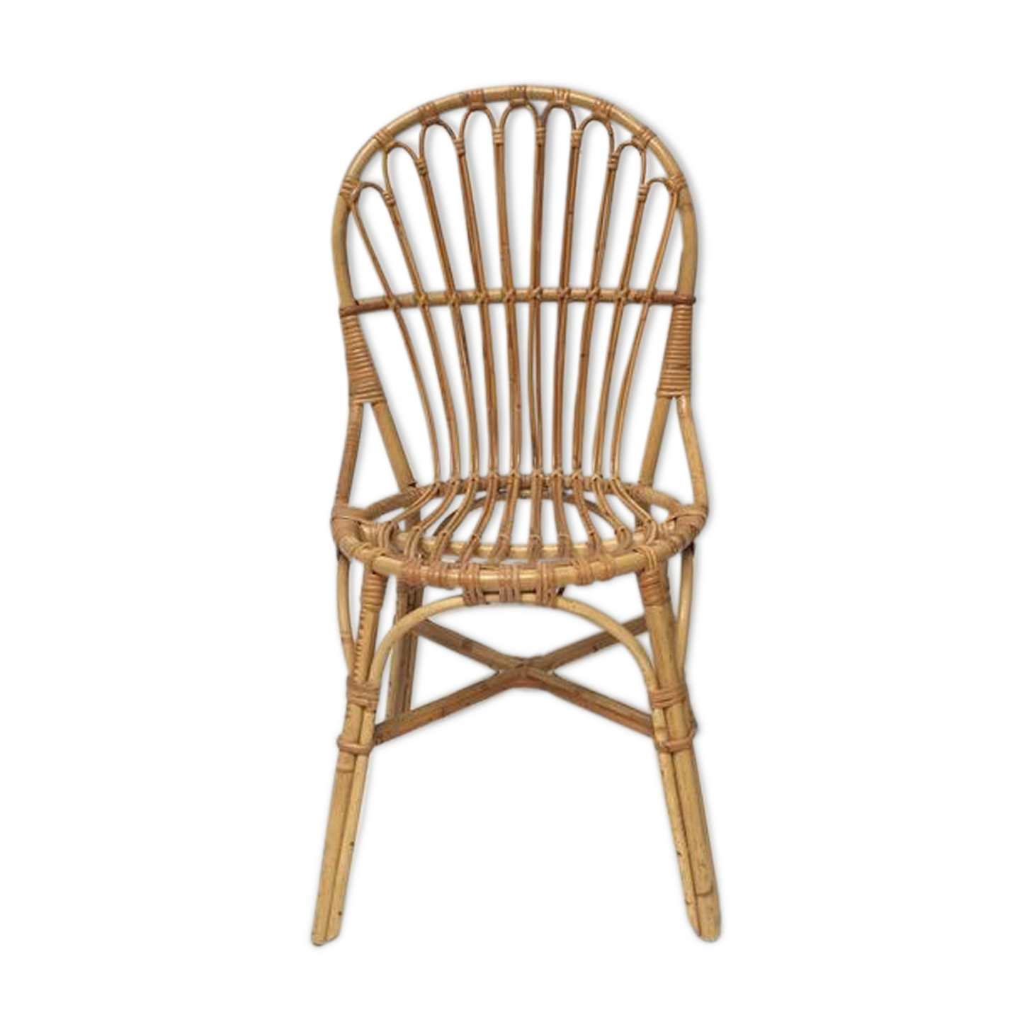 Chaise vintage rotin