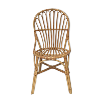 Chaise vintage rotin