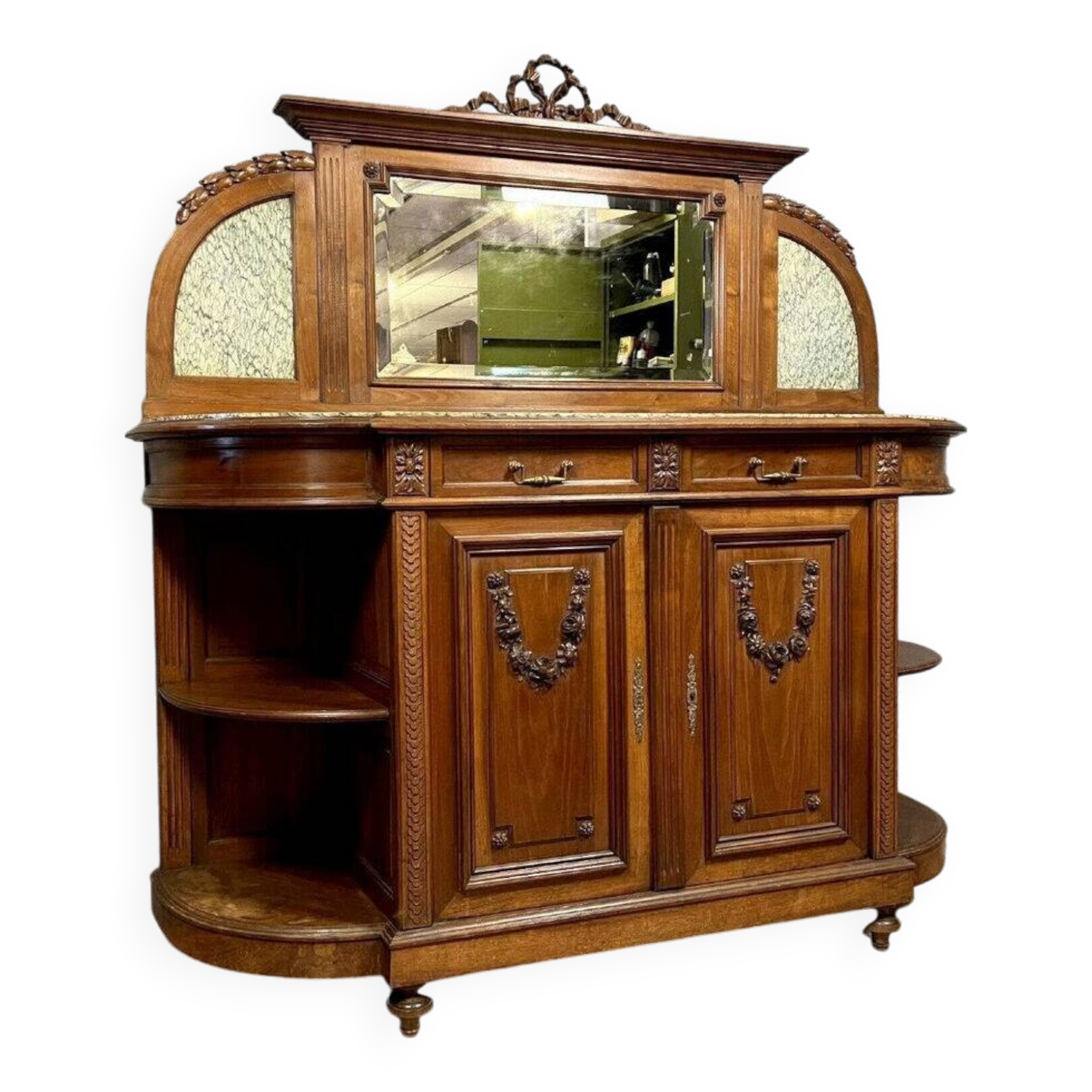Louis XVI half-moon shaped walnut sideboard circa 1850