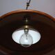 Temde Leuchten, 50's/60's and teak and brass hanging lamp