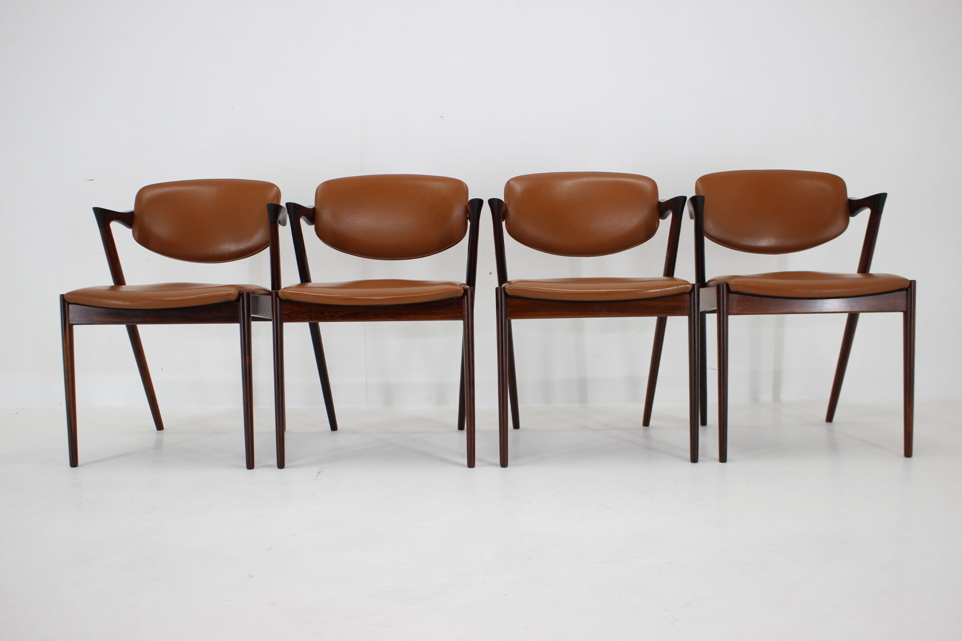 1960s Kai Kristiansen Model 42 Dining Chairs in Palisander, set of 4