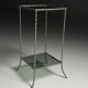 Faux bamboo side table metal